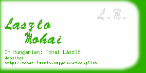 laszlo mohai business card